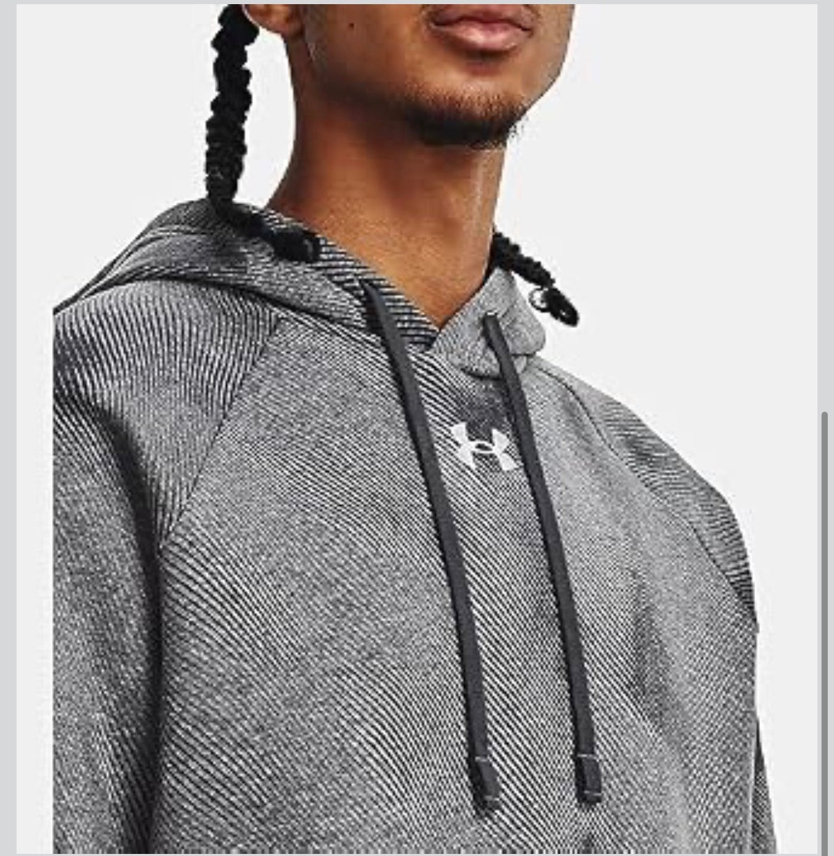 Under Armour Men’s Rival Fleece Printed Hoodie in Castle Rock Gray Size Small new in bag