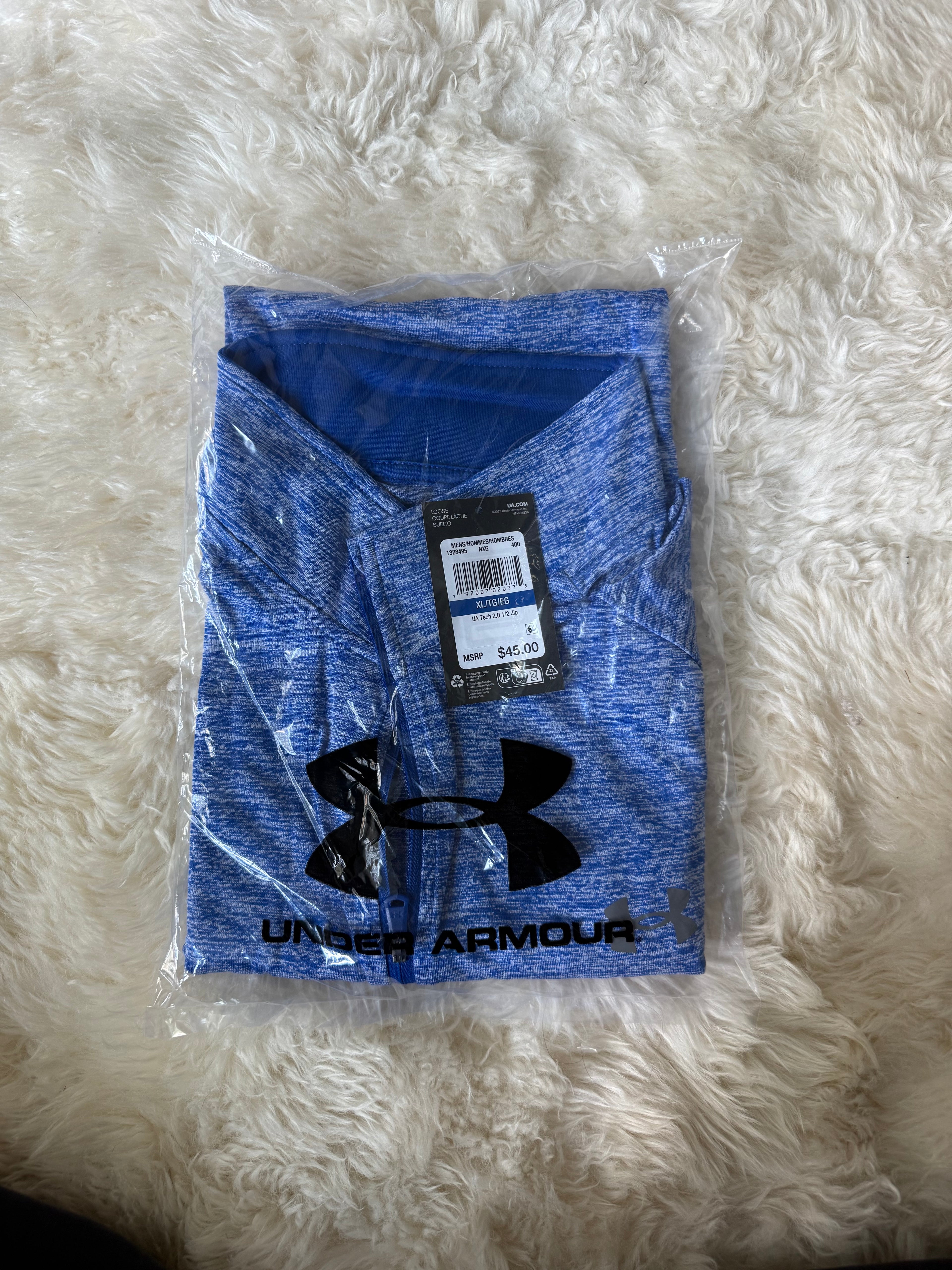 Under Armour Men’s Tech 2.0 1/2 Zip Long Sleeve Loose in Royal Pick your Size New Sealed