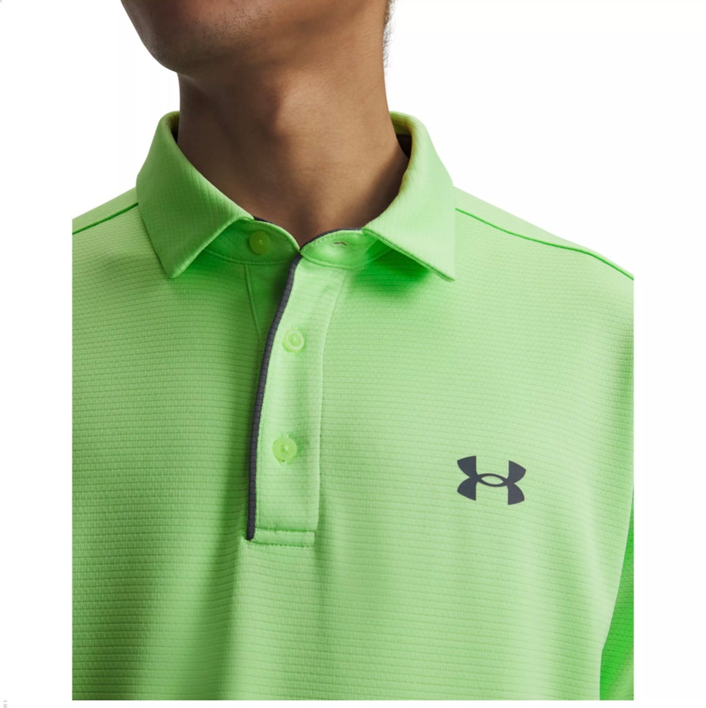 Under Armour Mens Tech Polo Shirt in Lumos Lime Green Size Medium