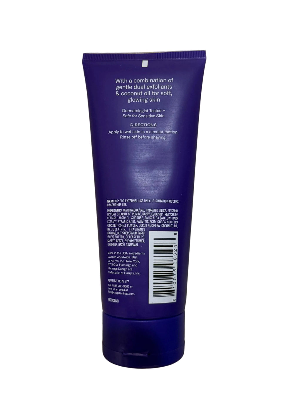 Flamingo prep Smoothing Shave Scrub coconut & bergamot 7.6oz new