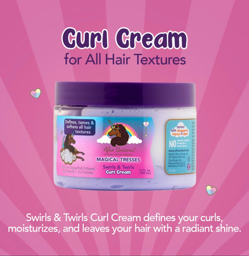 Afro Unicorn Magical Tresses Swirls & Twirls Curl Cream for Kids