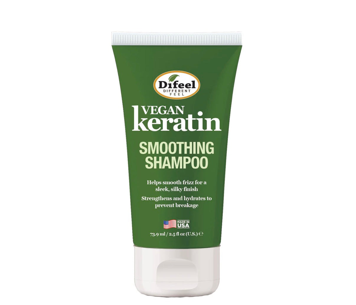 Difeel Vegan Keratin Smoothing Shampoo Anti Frizz Strengthening Travel Size