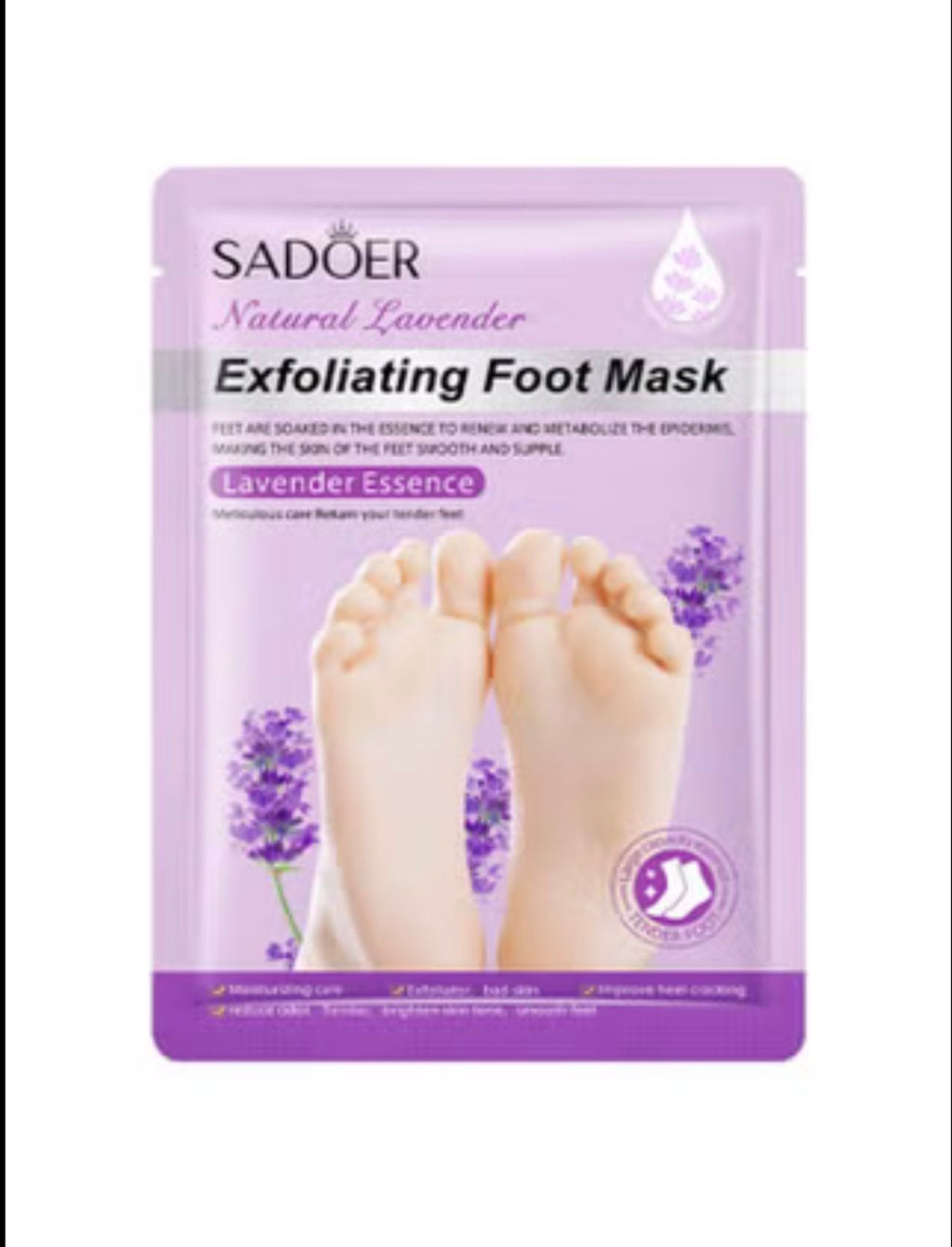 Sadoer Natural Lavender Exfoliating Foot Mask Hydrating