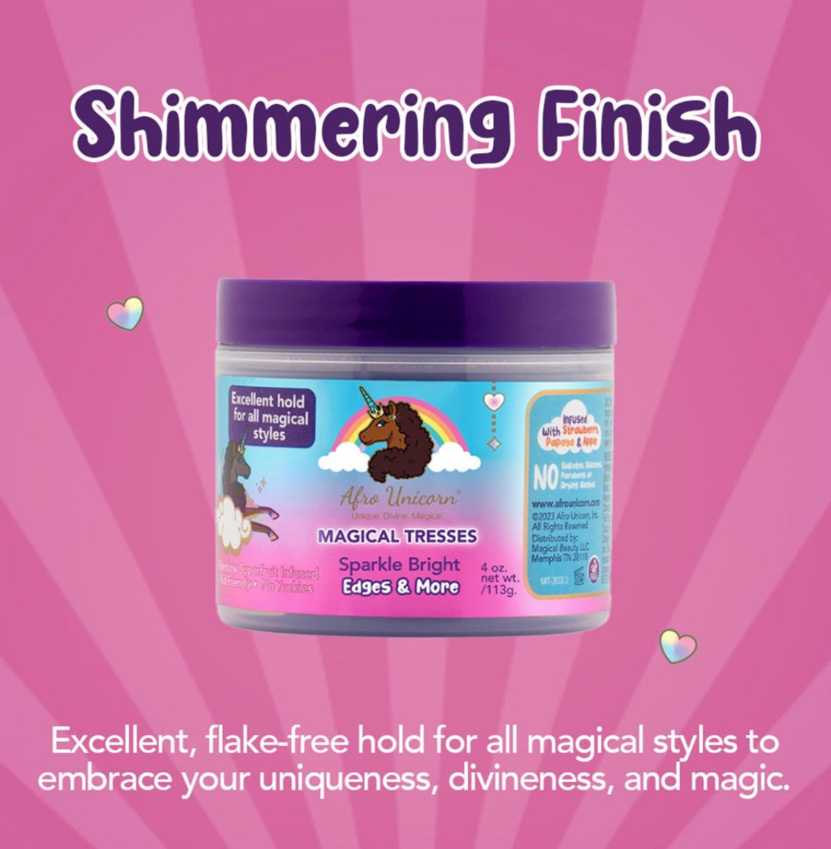 Afro Unicorn Magic Tresses Sparkle Bright Edges and More for Kids Style Gel
