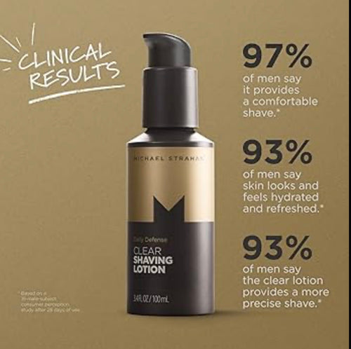 Michael Strahan Daily Defense Clear Shaving Lotion for Men 3.4oz