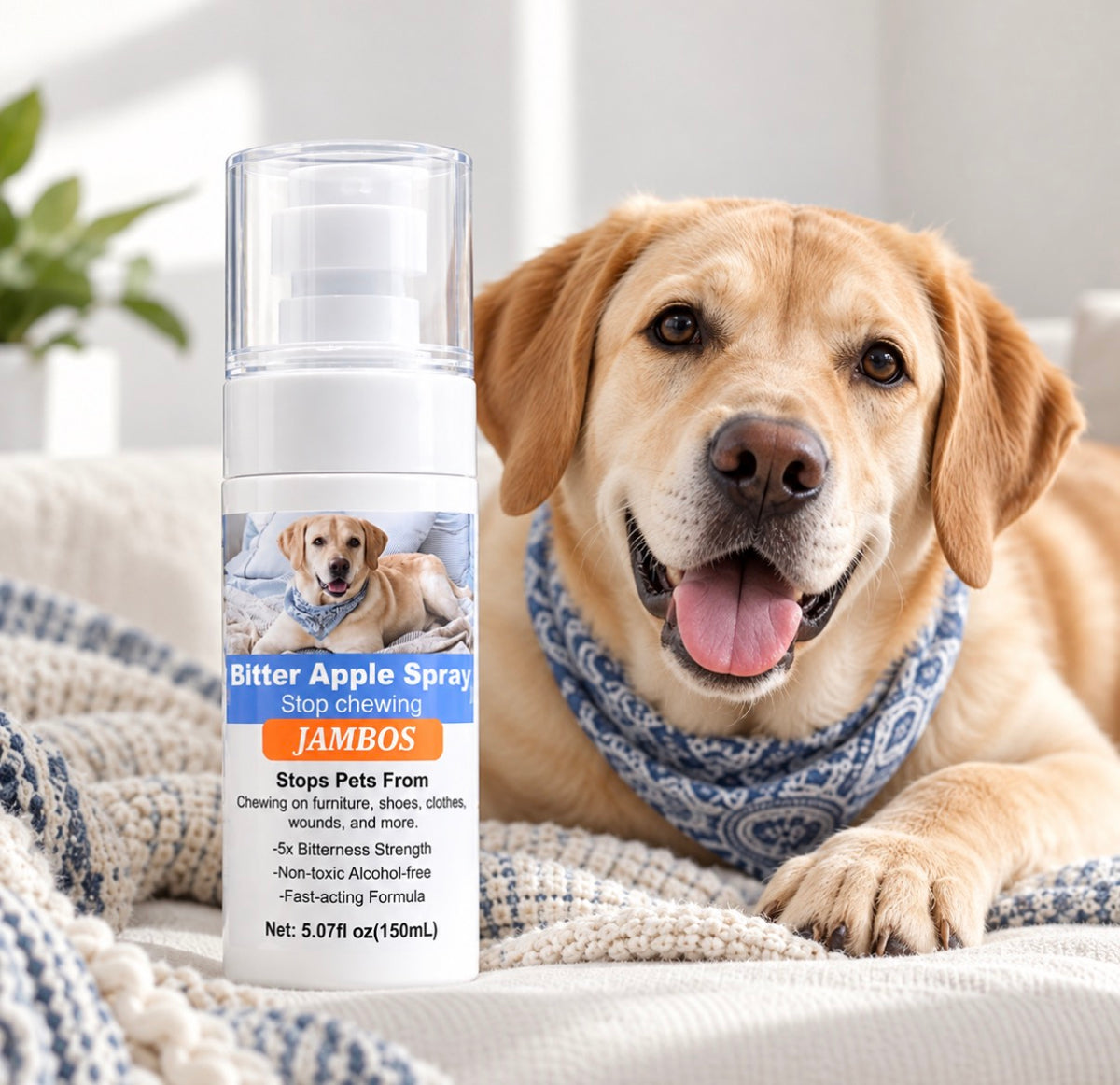 Jambos Bitter Apple Stop Chewing Pet Training Spray