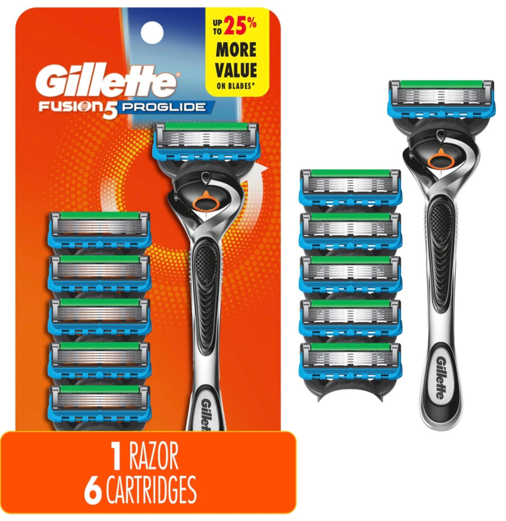 Gillette Fusion 5 Proglide Razor with 6 Refill Cartidges