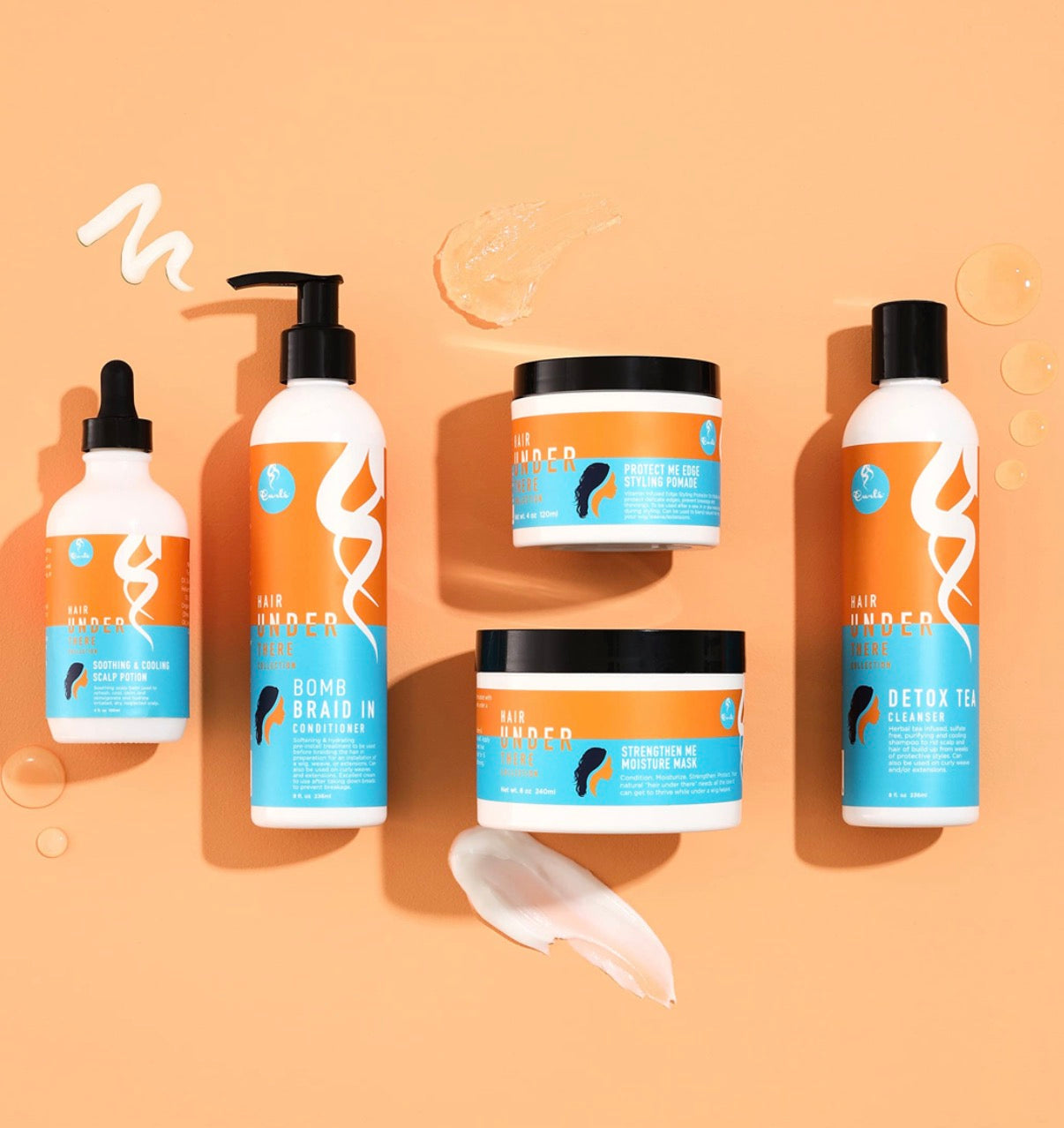 Curls Hair Under There Detox Tea Hair Cleanser Purifying Cooling Shampoo 8oz