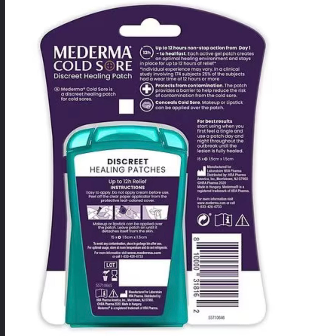 Mederma Cold Sore Discreet Healing Patch 15 count Easy No Touch Applicator