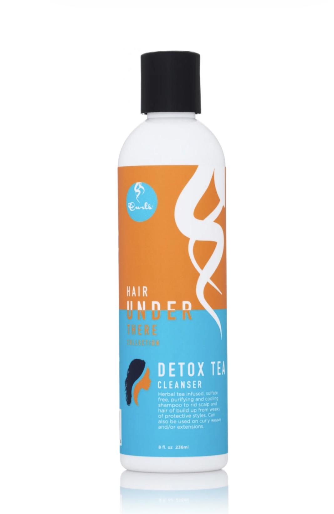 Curls Hair Under There Detox Tea Hair Cleanser Purifying Cooling Shampoo 8oz