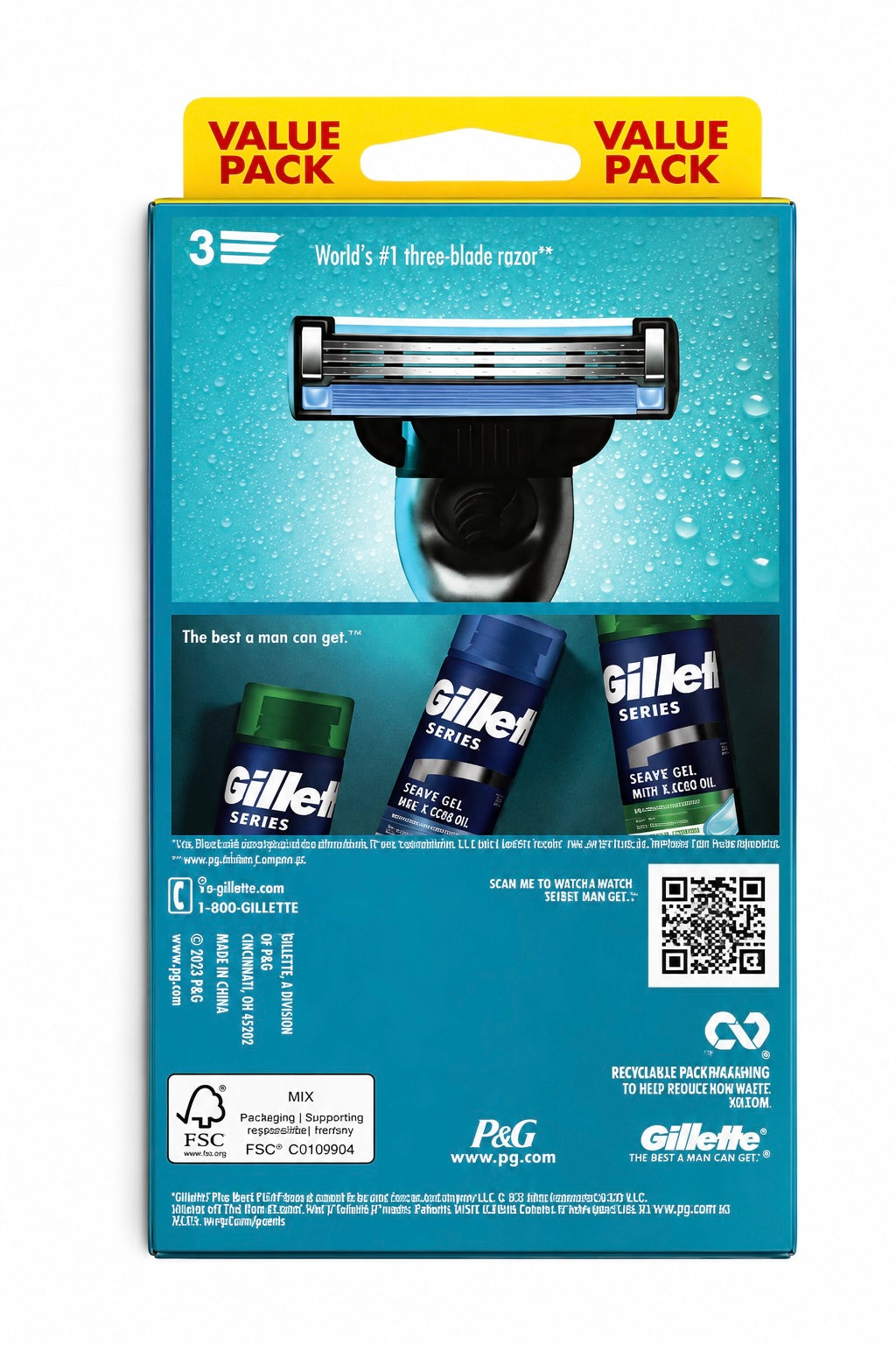 Gillette Mach 3 Razor with 6 Cartidge Refills