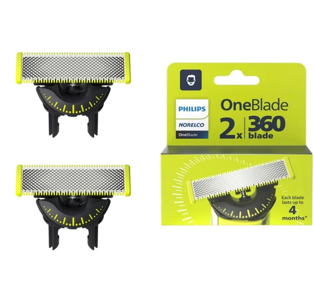 Philips Norelco One Blade 360 2 Pack Razor Blade Refill Cartridges