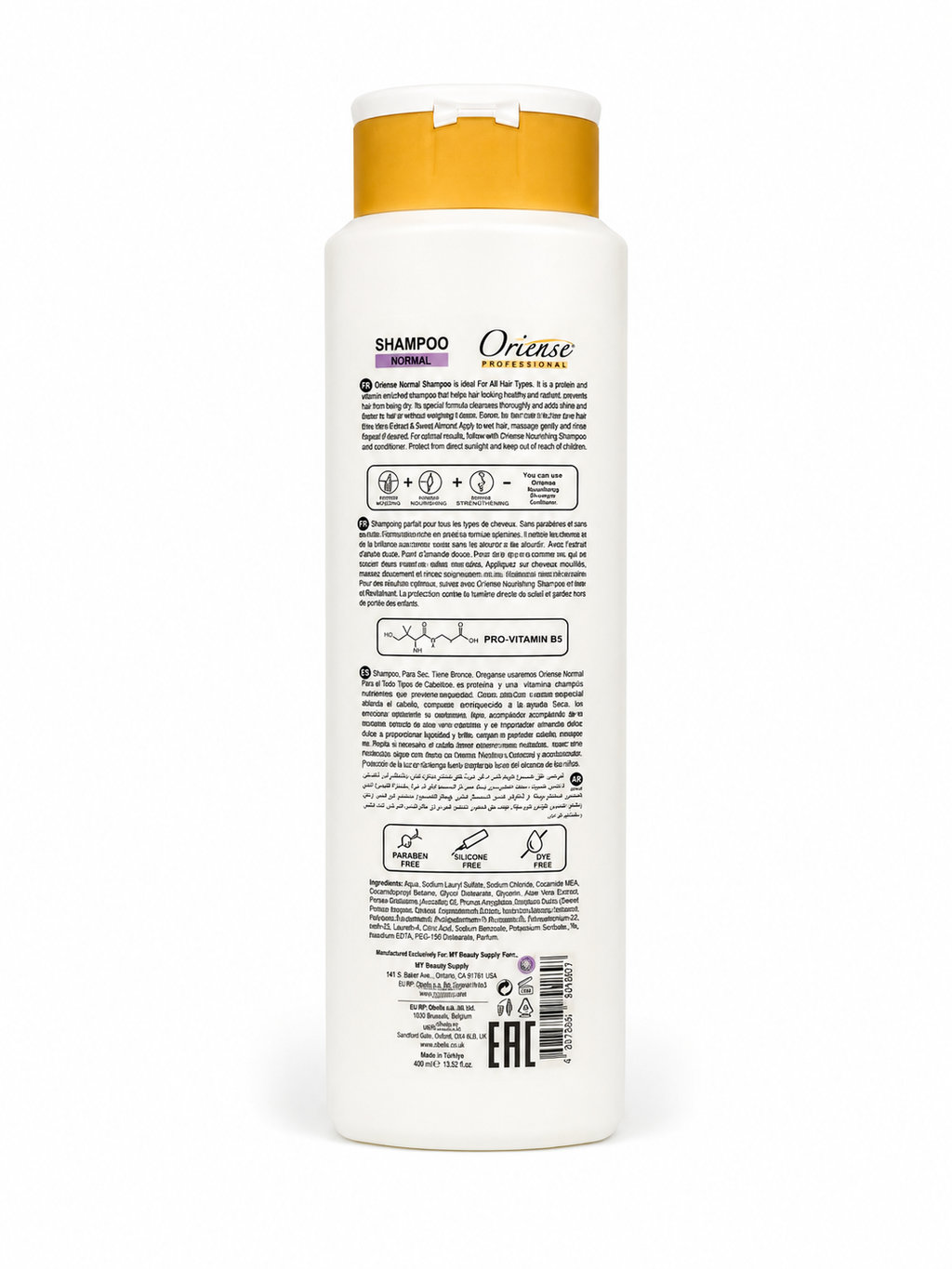 Oriented Professional Shampoo for All Hair Types with Aloe 20.2oz