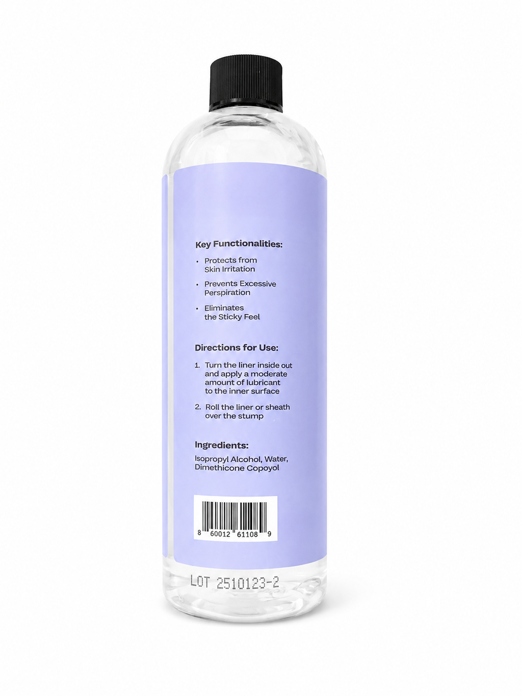 Prosthetic Lubricant For All Liners Enhance Comfort and Mobility 16oz