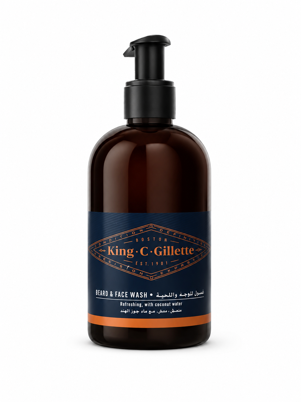 King C Gillette Beard and Face Wash for Men With Coconut Water 350Ml
