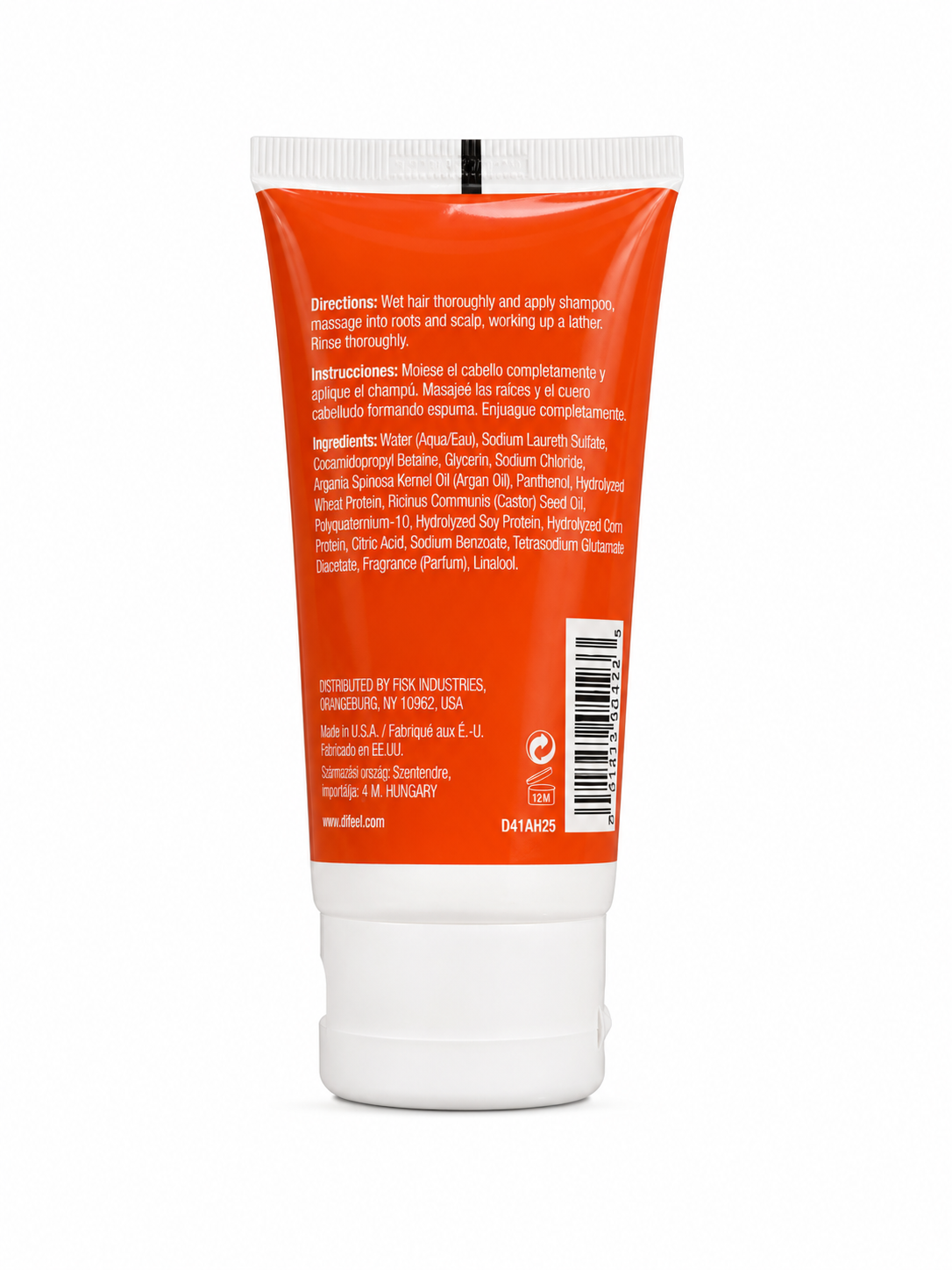 Difeel Argan Oil Hydrating Shampoo Strengthens and Hydrates