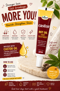 Difeel Hot Oil Castor Oil Hair Treatment Thicken and Strengthen Hair